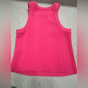 Aerie Vibrant Pink Sleeveless Ribbed Top